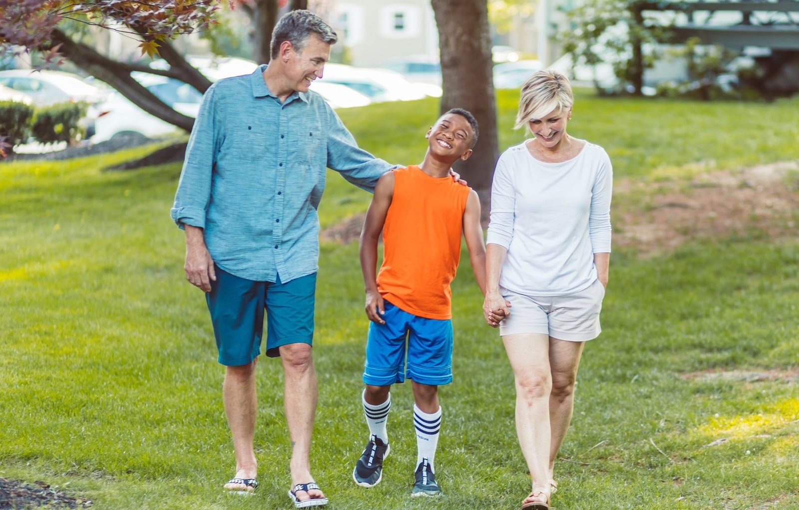 A family together outdoors